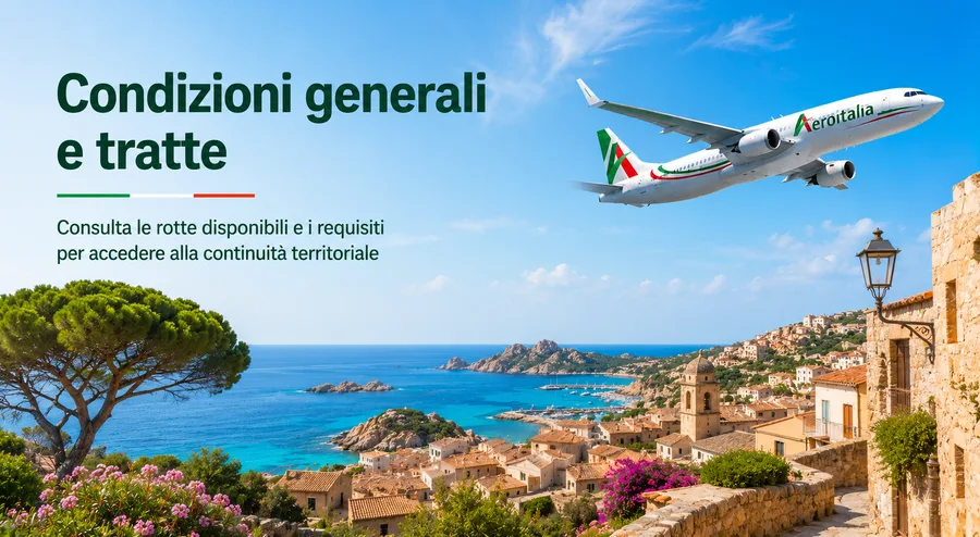 Continuita territoriale Sardegna, condizioni generali Aeroitalia per tariffe e prenotazioni