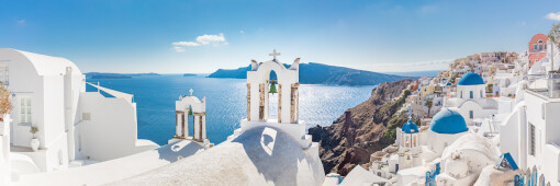 photo of the city of Santorini